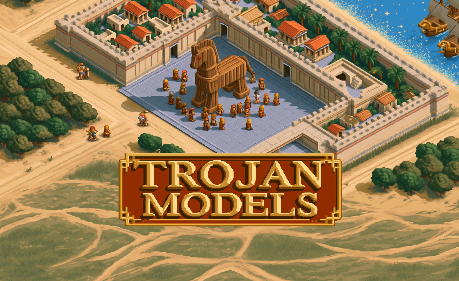 TROJAN MODELS game title screen